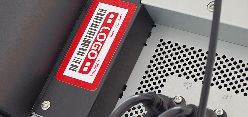 Asset tags en eigendomsstickers met een barcode