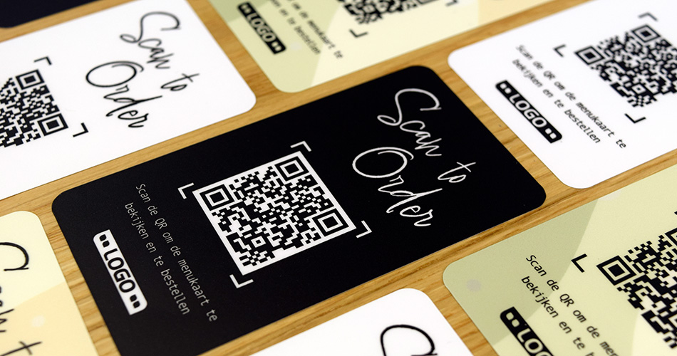 QR-code vinylstickers voor horeca